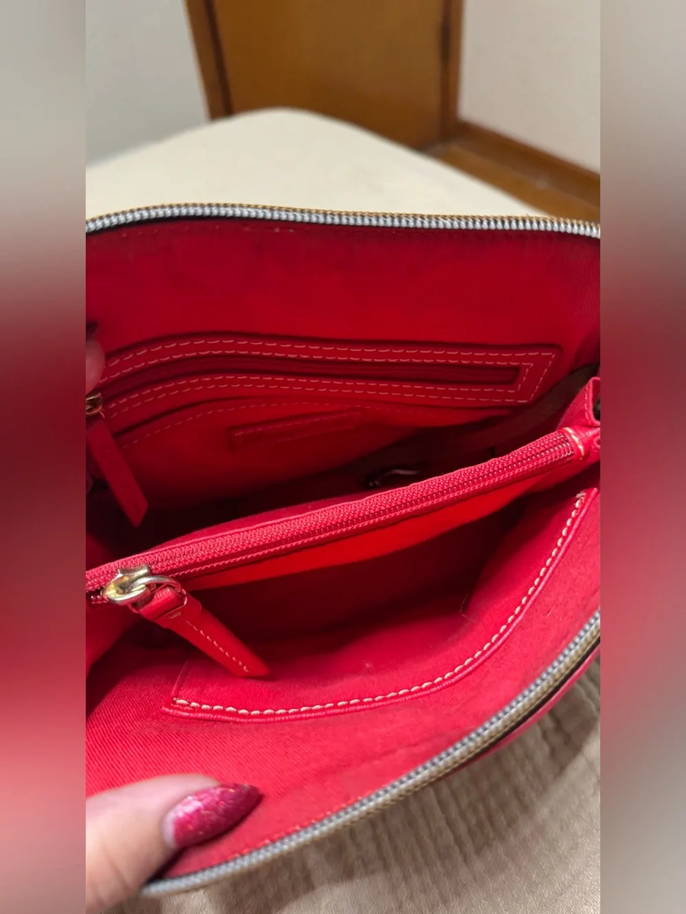 Dooney & Bourke Red Leopard Crossbody - Picture 3 of 14